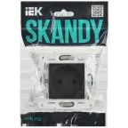 SKANDY Розетка без заземления с защитными шторками 10А SK-R01T титан IEK