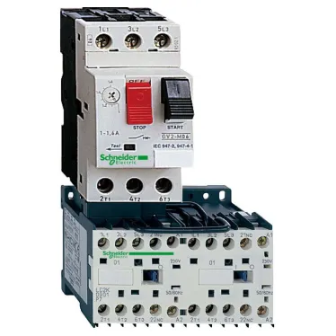 Пускатель магнитный 6А - 24B реверсивный GV2-ME07 1.6-2.5A GV2MEK2