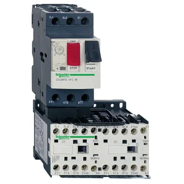 Пускатель магнитный 6А - 24B реверсивный GV2-ME07 1.6-2.5A GV2MEK2