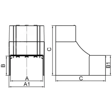 Угол внутренний неизменяемый 100x40 90 градусов NIA In-liner
