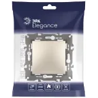 Переключатель, 10АХ-250В, Эра Elegance, шампань,14-1103-04