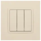 Выключатель тройной, 10АХ-250В, Эра Elegance, сл.кость,14-1107-02