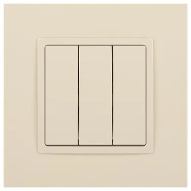 Выключатель тройной, 10АХ-250В, Эра Elegance, сл.кость,14-1107-02