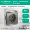 Розетка ATLASDESIGN с заземлением 16А механизм сталь