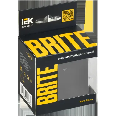 BRITE Выключатель карточный 30А ВС10-1-8-БрЧ черный IEK