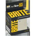 BRITE Выключатель карточный 30А ВС10-1-8-БрКр бежевый IEK