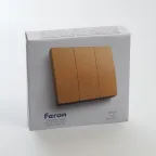 Кнопка-выключатель беспроводной 230V 500W трехклавишный, золото