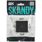 SKANDY Выключатель 1-клавишный проходной с индикацией 10А SK-V08T титан IEK