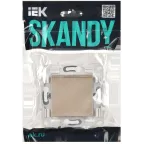 SKANDY Выключатель 1-клавишный проходной 10А SK-V02Sa песочный IEK
