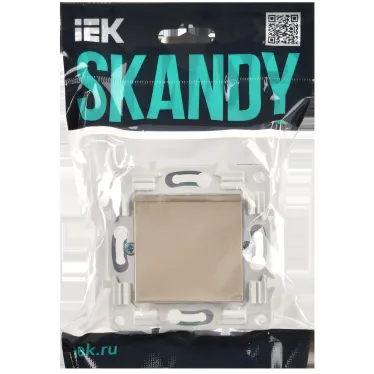 SKANDY Выключатель 1-клавишный проходной 10А SK-V02Sa песочный IEK