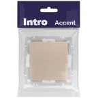Выключатель Intro Accent 6-101-04 , 10А-250В, IP20, СУ, AL/CU, шампань