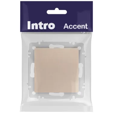 Выключатель Intro Accent 6-101-04 , 10А-250В, IP20, СУ, AL/CU, шампань