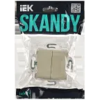 SKANDY Выключатель 2-клавишный 10А SK-V04B бежевый IEK