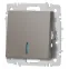 Выключатель Intro Accent 6-102-09 с подсветкой, 10А-250В, IP20, СУ, AL/CU, титан