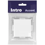 Выключатель Intro Accent 6-101-01М , 10А-250В, IP20, СУ, AL/CU, белый матовый