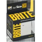 BRITE Выключатель карточный 30А ВС10-1-8-БрЖ жемчуг IEK