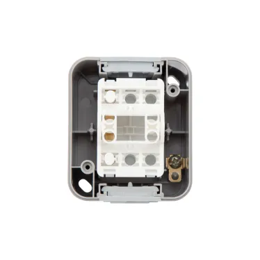 Выключатель одноклавишный Mini OG IP54, о/у, серый