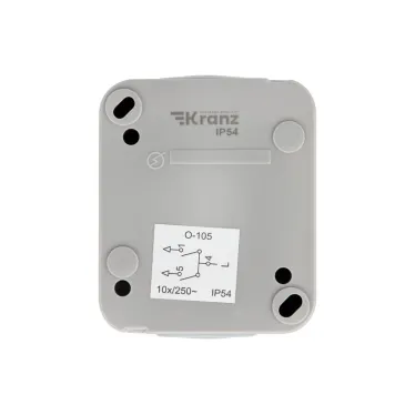 Выключатель двухклавишный Mini OG IP54, о/у, серый