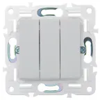 SKANDY Выключатель 3-клавишный 10А SK-V11W арктический белый IEK