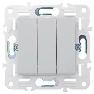 SKANDY Выключатель 3-клавишный 10А SK-V11W арктический белый IEK