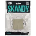 SKANDY Выключатель 1-клавишный проходной 10А SK-V02B бежевый IEK