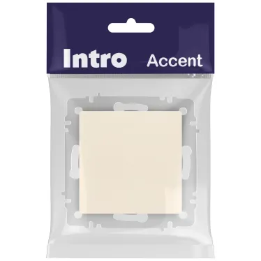 Выключатель Intro Accent 6-101-02 , 10А-250В, IP20, СУ, Accent, AL/CU, слоновая кость