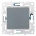 SKANDY Выключатель 1-клавишный кнопочный 10А SK-V14Gr серый IEK