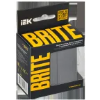 BRITE Выключатель 2-клавишный с индикацией для отелей 10А ВС10-2-9-БрМ маренго IEK