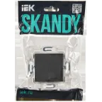 SKANDY Выключатель 2-клавишный 10А SK-V04T титан IEK