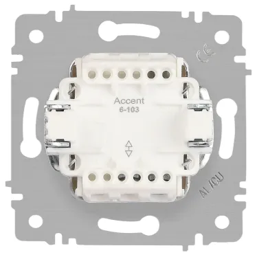Переключатель Intro Accent 6-103-09 , 10А-250В, IP20, СУ, AL/CU, титан