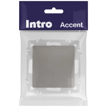 Переключатель Intro Accent 6-103-09 , 10А-250В, IP20, СУ, AL/CU, титан