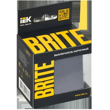 BRITE Выключатель карточный 30А ВС10-1-8-БрМ маренго IEK