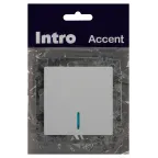Выключатель Intro Accent 6-102-01 с подсветкой, 10А-250В, IP20, СУ, AL/CU, белый