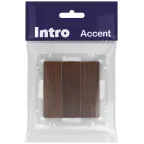 Выключатель Intro Accent 6-106-10 тройной, 10А-250В, IP20, СУ, AL/CU, венге