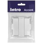 Выключатель Intro Accent 6-106-03 тройной, 10А-250В, IP20, СУ, AL/CU, алюминий