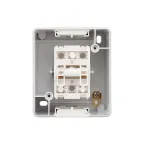 Выключатель двухклавишный INDUSTRIAL IP54, о/у, белый