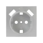 Валенсия лицевая панель розетки 1-местной с/з 16А сталь с защ. штор. с 2 USB 2,1А