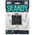 SKANDY Розетка с заземлением без защитных шторок 16А SK-R05Bl черный IEK