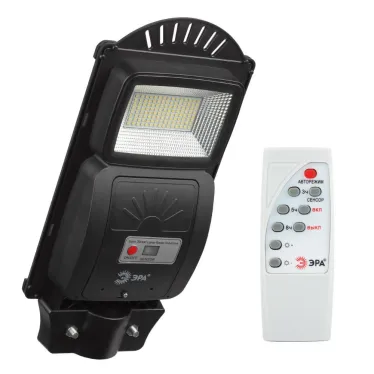 Консольный светильник на солн. бат.,SMD, 20W, с датч. движ., ПДУ, 400 lm, 5000К, IP65
