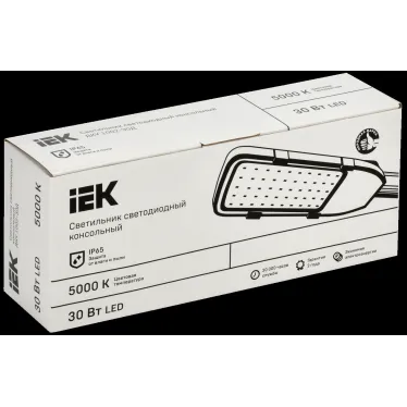 Светильник LED консольный уличный ДКУ 1002-30Д 5000К IP65 серый