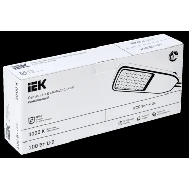 Светильник LED консольный уличный ДКУ 1004-100Ш 3000К IP65 серый