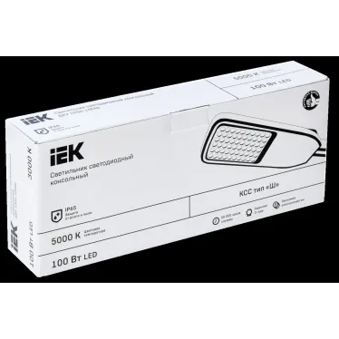 Светильник LED консольный уличный ДКУ 1004-100Ш 5000К IP65 серый