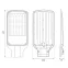 Светильник уличный LED SPP-504-0-50K-100 100Вт 10 000лм 5000К IP65 КСС Д DOB SMD 48мм