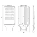 Светильник уличный LED SPP-504-0-50K-100 100Вт 10 000лм 5000К IP65 КСС Д DOB SMD 48мм