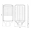Светильник уличный LED SPP-504-0-50K-150 150Вт 15 000лм 5000К IP65 КСС Д DOB SMD 48мм