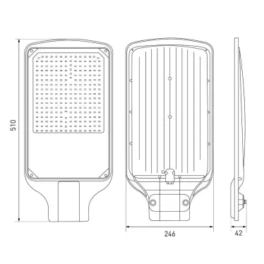 Светильник уличный LED SPP-504-0-50K-150 150Вт 15 000лм 5000К IP65 КСС Д DOB SMD 48мм