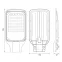 Светильник уличный LED SPP-504-0-50K-050 50Вт 5000лм 5000К IP65 КСС Д DOB SMD 48мм