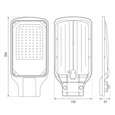 Светильник уличный LED SPP-504-0-50K-050 50Вт 5000лм 5000К IP65 КСС Д DOB SMD 48мм