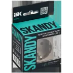 SKANDY Розетка с заземлением с защитными шторками 16А с USB C 18Вт SK-R17Sa песочный IEK