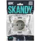 SKANDY Розетка с заземлением без защитных шторок 16А SK-R05Sh шампань IEK